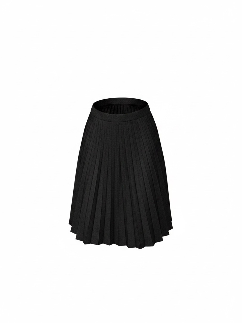 Vintage Lady Onward Black Pleated Skirt A-Line Minimalist Japanese Vintage XS